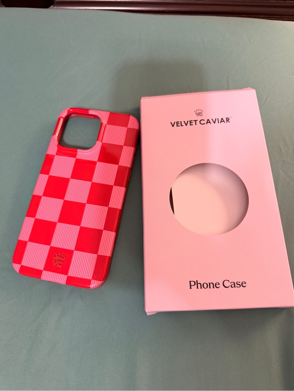 Velvet Caviar Pink & Red Checkered Phone Case